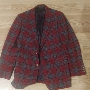 Vintage plaid wool blazer